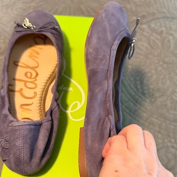 Sam Edelman Women's Purple Suede Flats - Picture 8 of 9